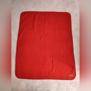 Red Blanket with Columbia Tag
